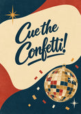 Load image into Gallery viewer, Funny Cue the Confetti Disco Ball Wedding Card for Brother and Partner
