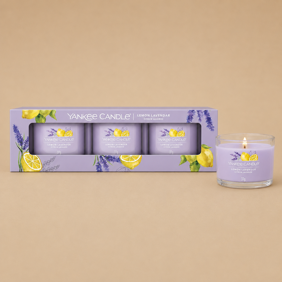 Yankee Candle Scented Candles 3pc Gift Set - Lemon Lavender