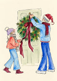 Load image into Gallery viewer, Christmas - Personalised Card — with punch holes

