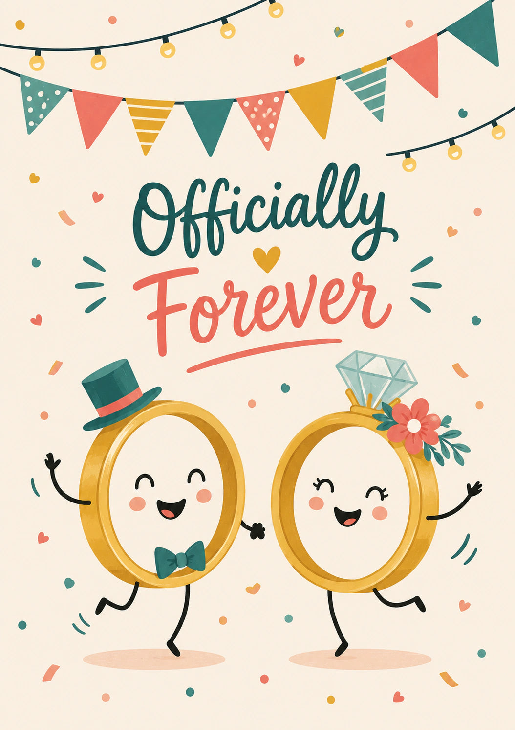Engagement - Personalised Card — with punch holes