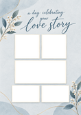 Load image into Gallery viewer, Love Story Floral Collage Photo Upload Wedding Card for Dad and Partner
