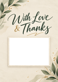 Load image into Gallery viewer, With Love and Thanks Botanical Photo Upload Wedding Card for Brother
