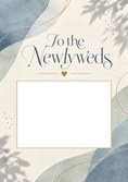 Load image into Gallery viewer, Watercolour Abstract Toast Photo Upload Wedding Card for Niece
