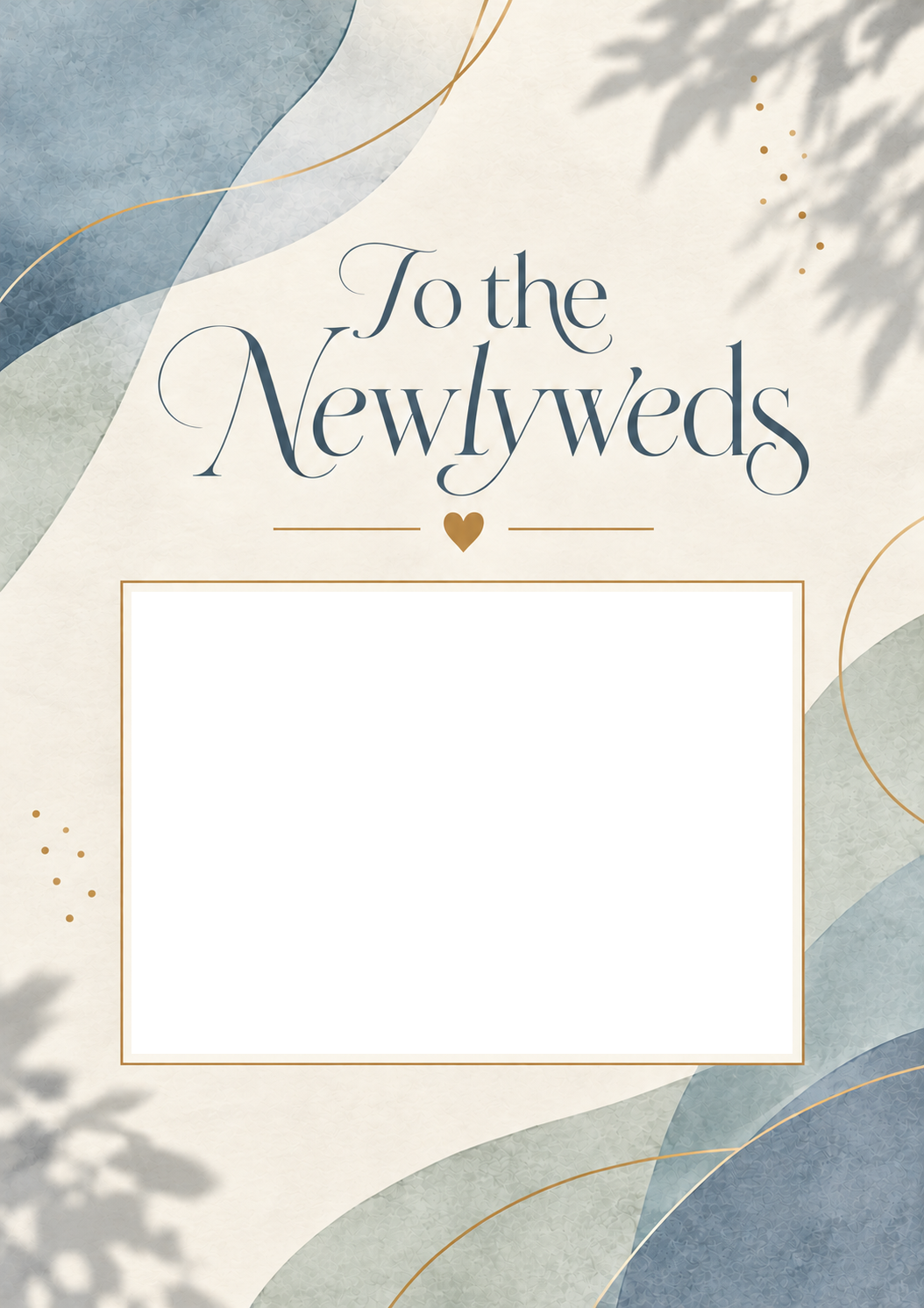 Watercolour Abstract Toast Photo Upload Wedding Card for Niece