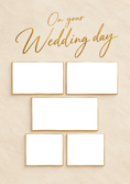 Load image into Gallery viewer, Five Photo Gold Frame Wedding Day Photo Upload Wedding Card for Dad and Partner
