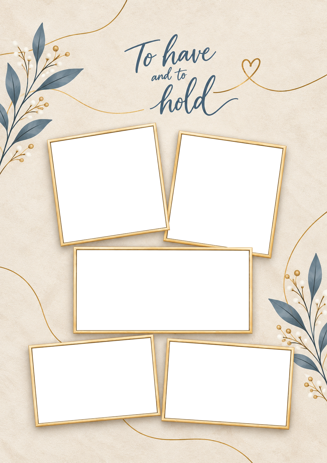 To Have and To Hold Floral Photo Upload Wedding Card for Dad and Partner