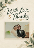 Load image into Gallery viewer, With Love and Thanks Botanical Photo Upload Wedding Card for Brother
