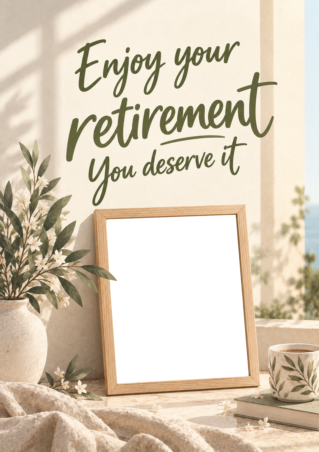 Enjoy Your Retirement You Deserve It Photo Upload Retirement Card for Colleague