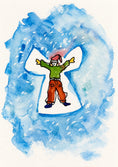 Load image into Gallery viewer, Snow Angel Watercolour Christmas Card for Her
