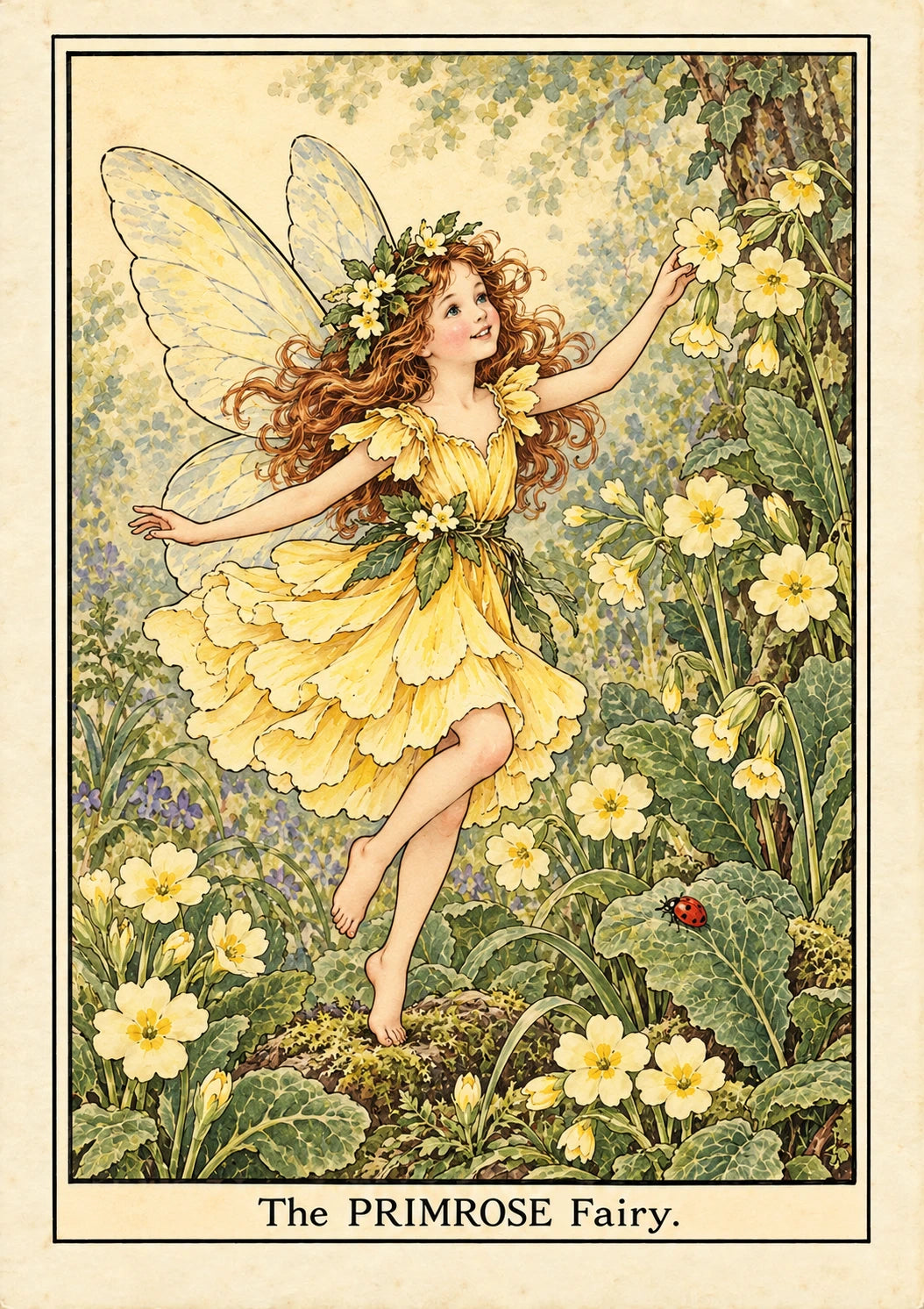 Primrose Fairy Floral Birthday Card for Daughter