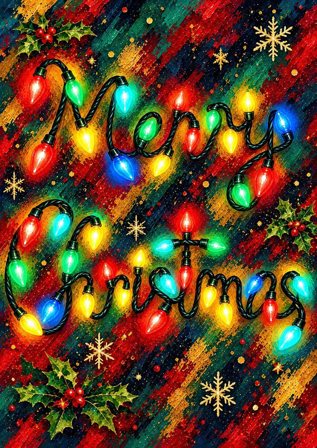 Christmas - Personalised Card — with punch holes