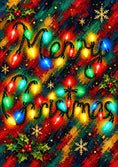 Load image into Gallery viewer, Colourful Christmas Lights Lettering Christmas Card
