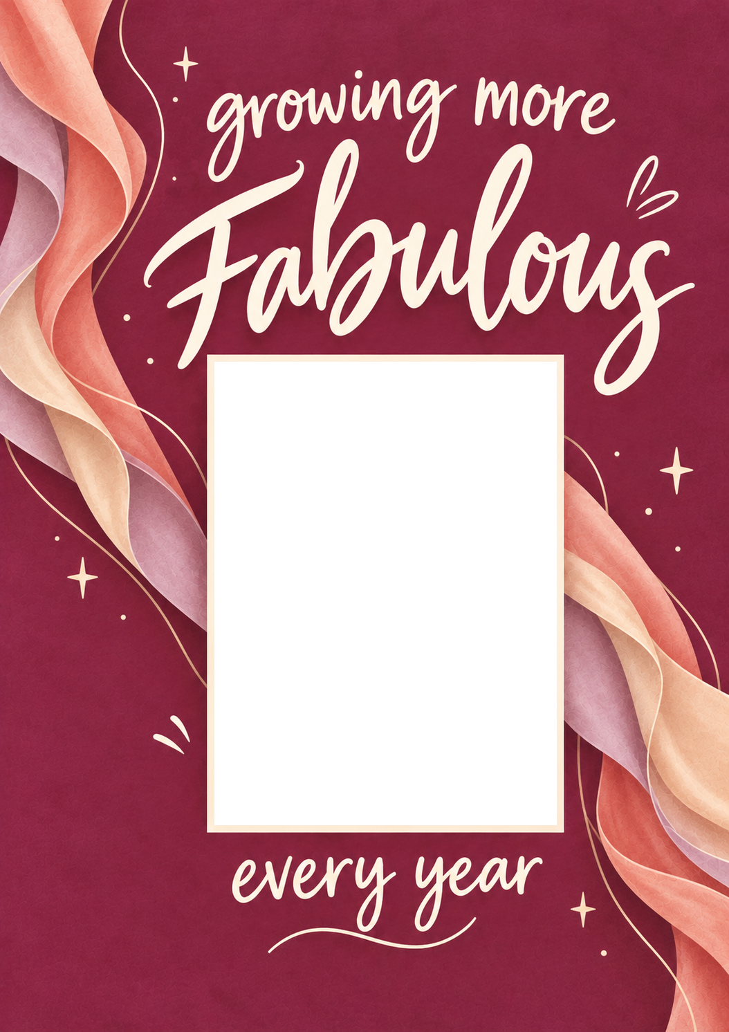 Growing More Fabulous Every Year Photo Upload Friendship Card for Friend