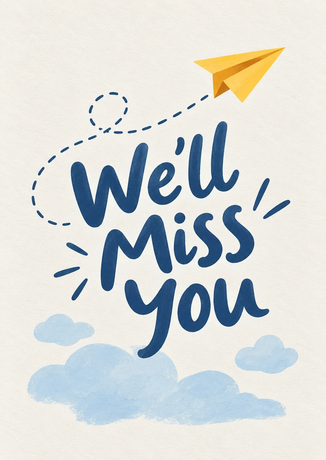 Leaving - Personalised Card — with punch holes