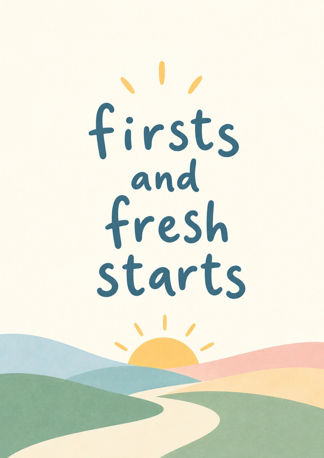 Firsts and Fresh Starts Uplifting Leaving Card for Sister