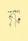Load image into Gallery viewer, Cute Blushing Character With Flower Anniversary Card for Her

