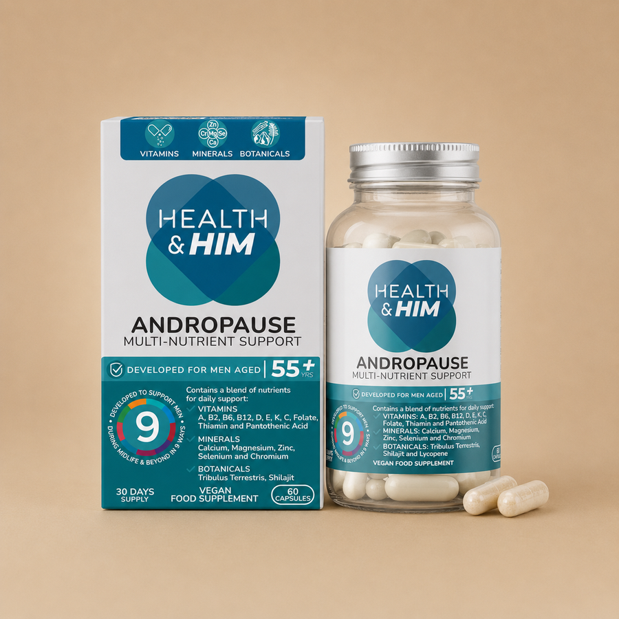 Health & Him Andropause 55+ Gluten Free Multivitamin for Men - 60 Capsules