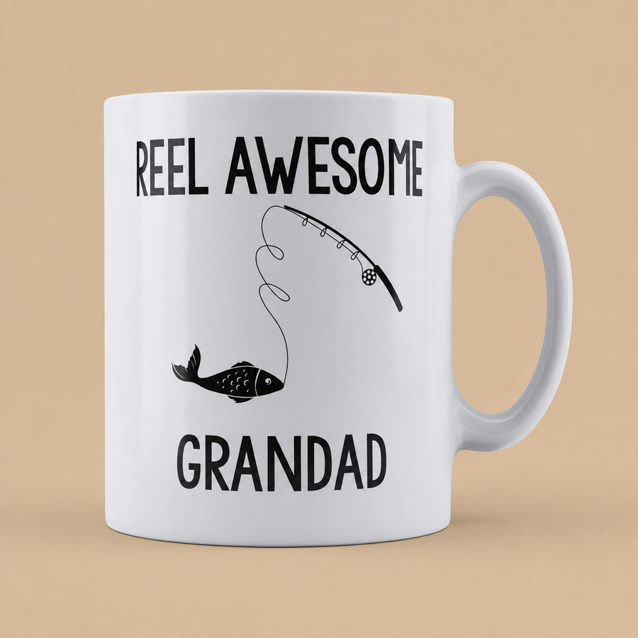 "REEL AWESOME GRANDAD" Ceramic mug