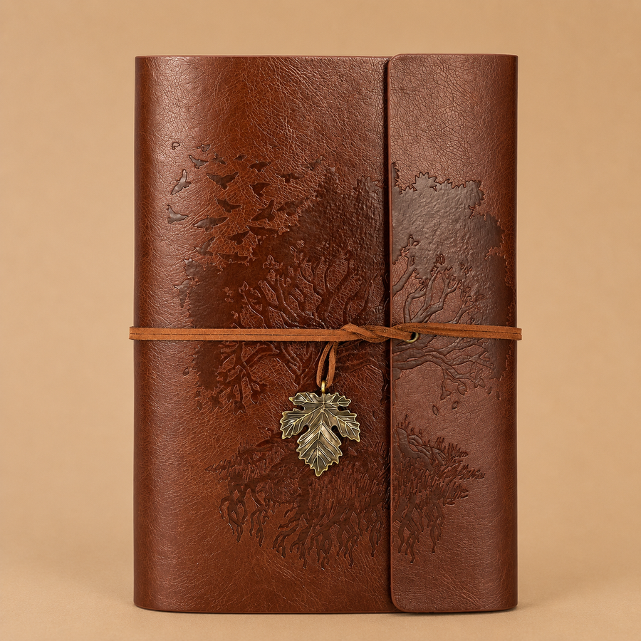 A5 Leather Journal Notebook 160 Pages - Brown