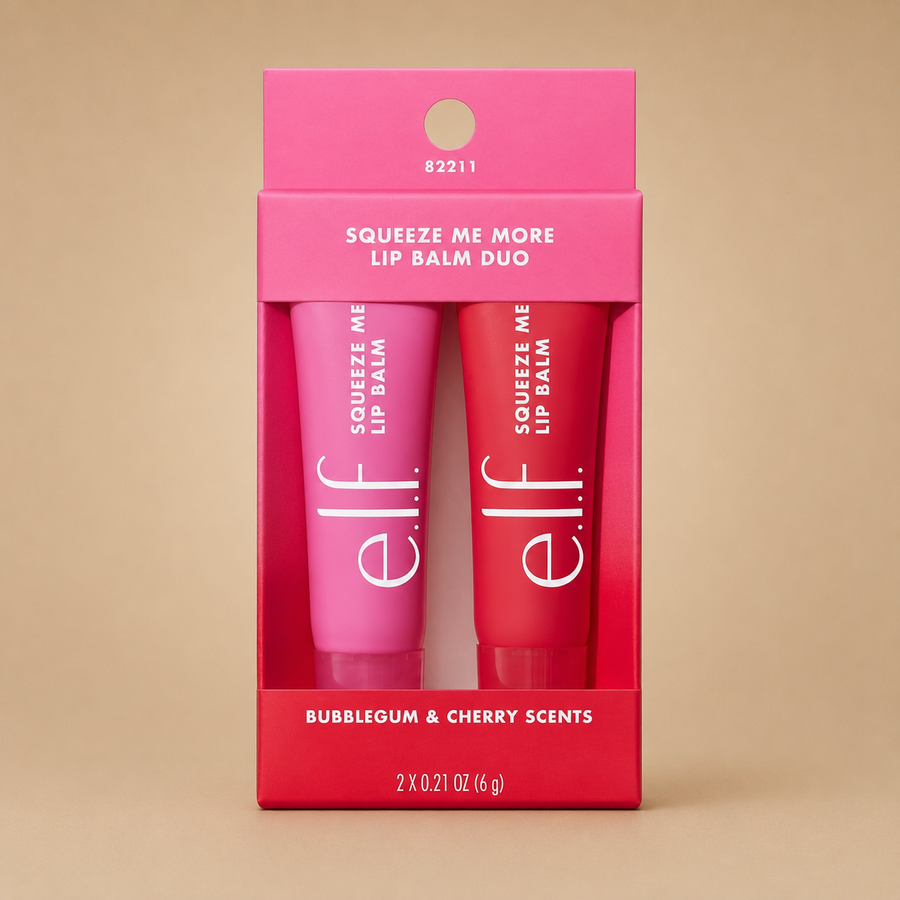 e.l.f. Squeeze Me Lip Balm Duo - Cherry + Bubblegum
