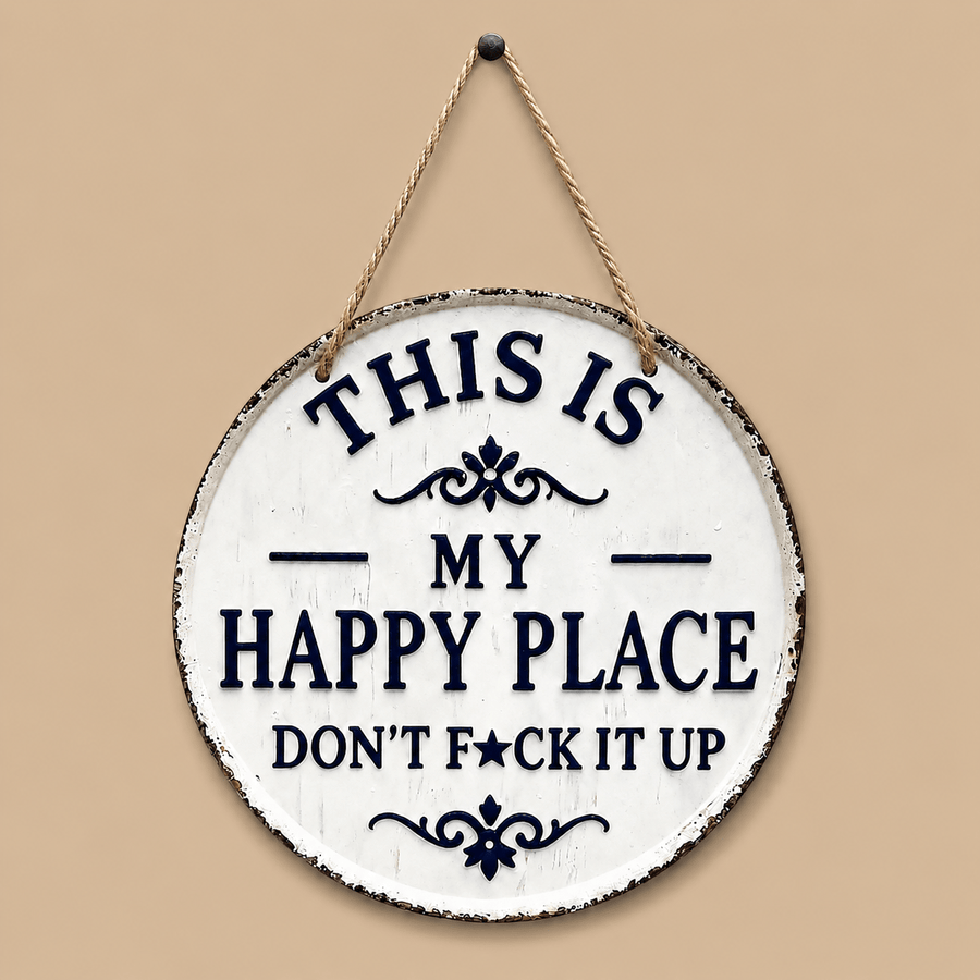 This Is My Happy Place Wooden Sign