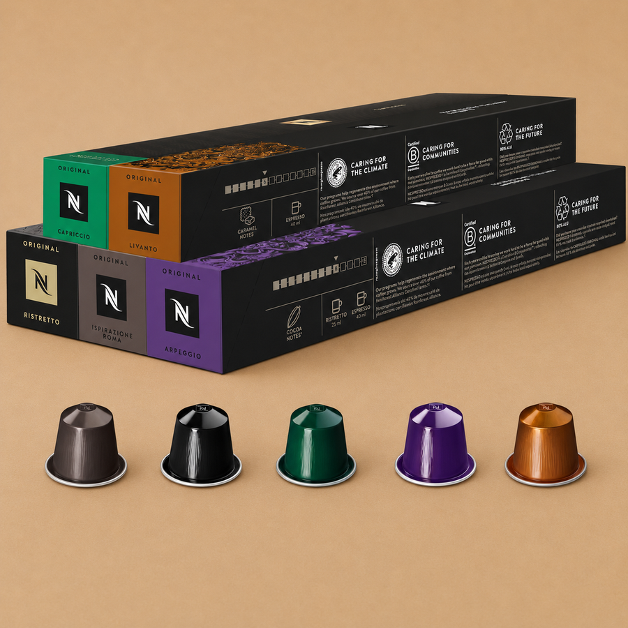 Nespresso Original Coffee Pods 50s (Arpeggio + Ristretto + Capriccio + Roma + Livanto)