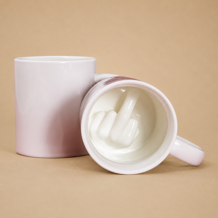Fun Finger Ceramic Novelty Mug