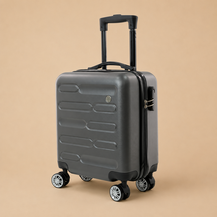 SA Products Lightweight Hardshell Grey Cabin Suitcase 45x36x20cm