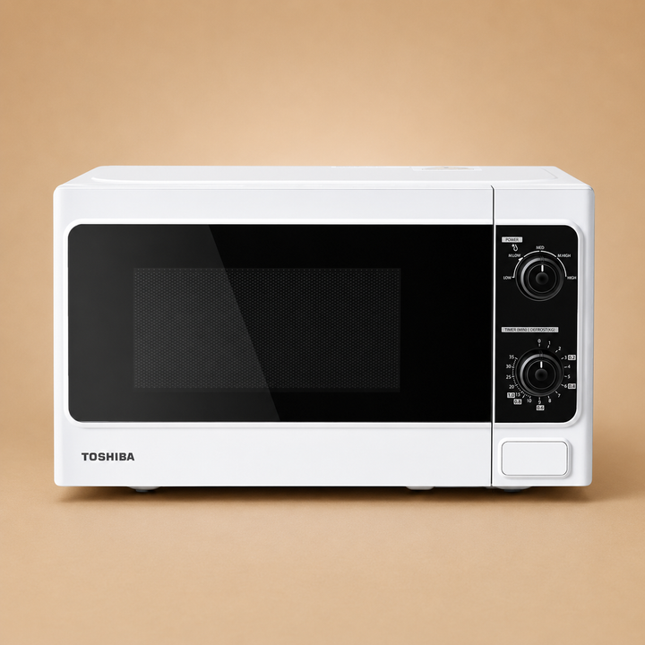 TOSHIBA 20 Liter Basic 800W Manual Control Solo Small Microwave - White