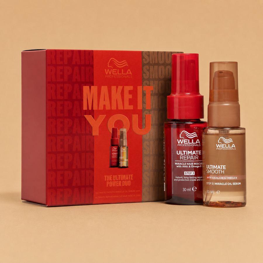 Wella Professionals Ultimate Repair x Smooth Duo Gift Set (Miracle Hair Rescue & Oil Serum)