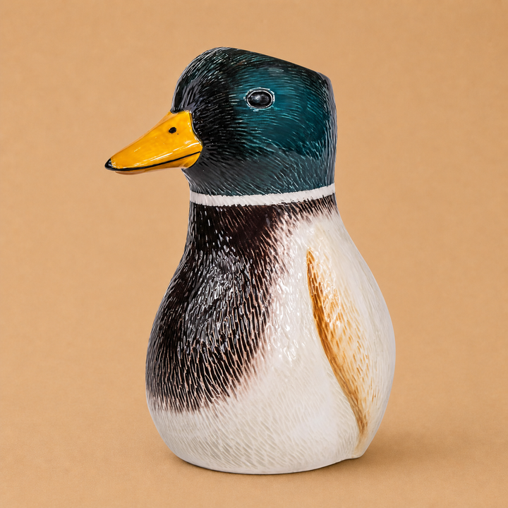 Sass & Belle Mallard Duck Vase 4.3" - Green & Brown