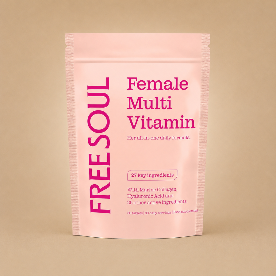 Free Soul Women's Multivitamins & Minerals with Marine Collagen & Hyaluronic Acid - 60 Tablets