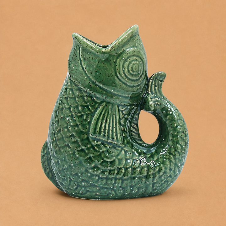 Lesser & Pavey Fish Vase 6.7" - Green