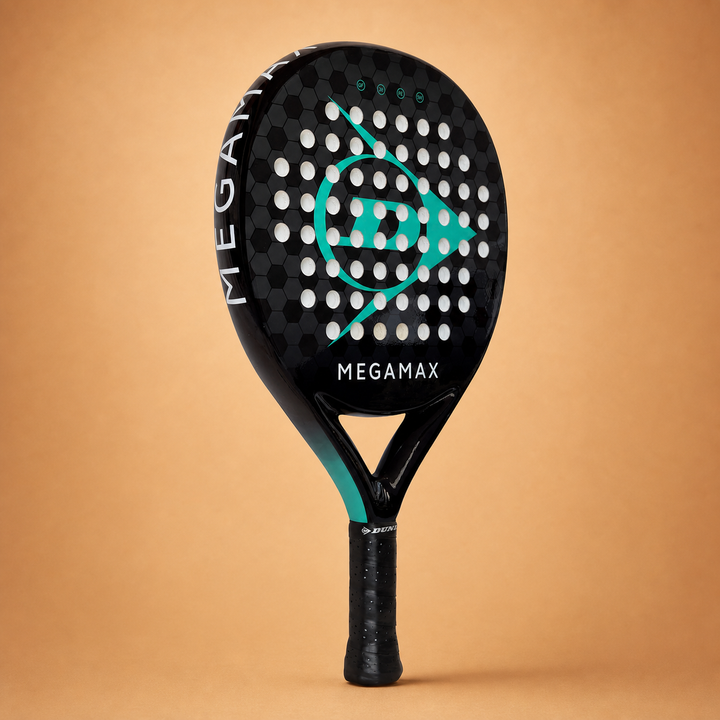 DUNLOP Megamax Padel Racket - Silver, Black & Green