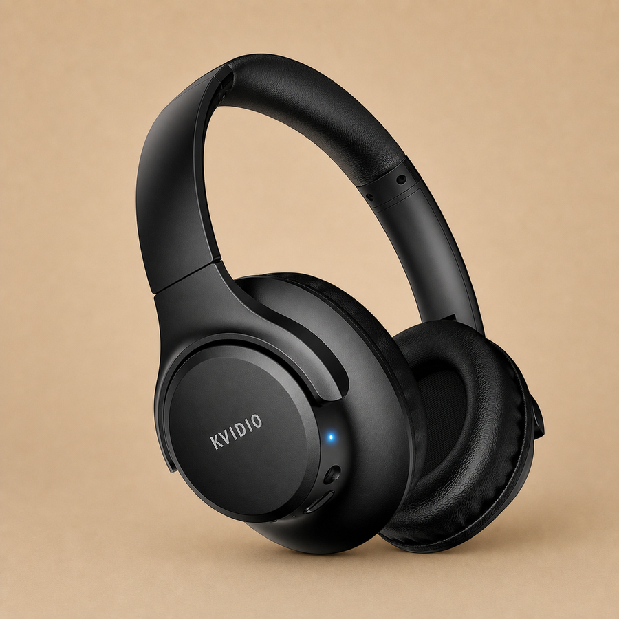 KVIDIO Bluetooth Headphones Wireless Over Ear 65h Battery Wired & Wireless