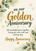 Load image into Gallery viewer, Anniversary - Personalised Card — with punch holes
