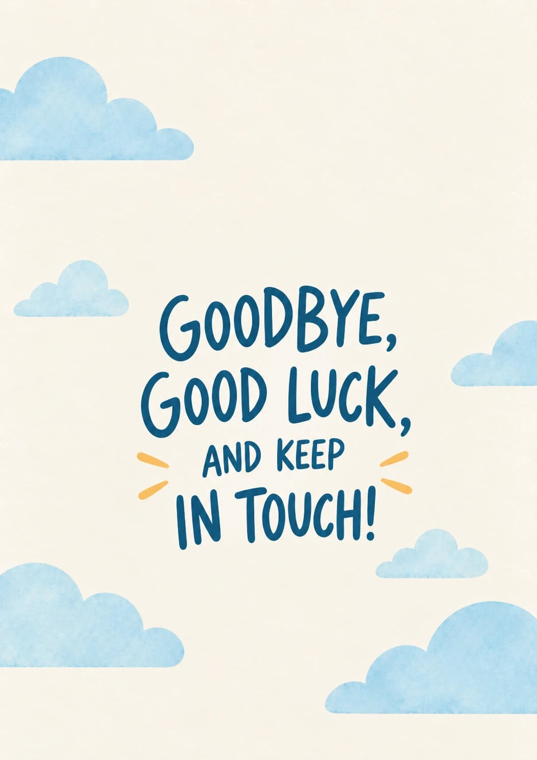 Leaving - Personalised Card — with punch holes