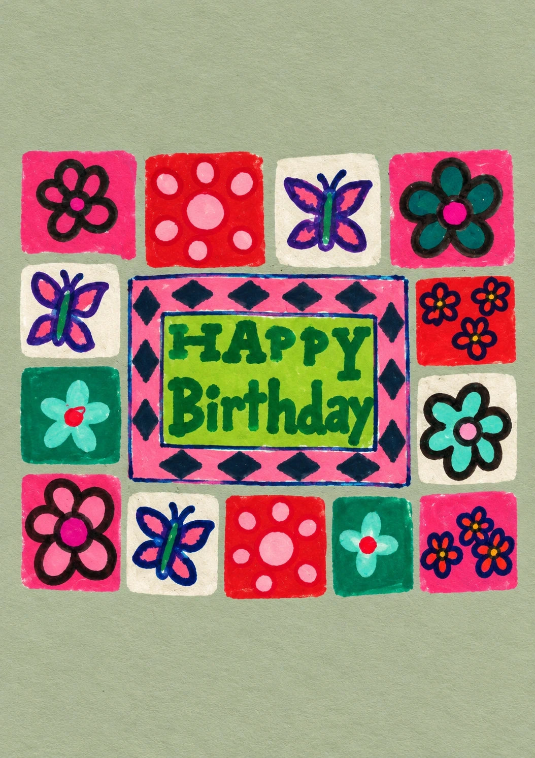Birthdays - Personalised Card — with punch holes
