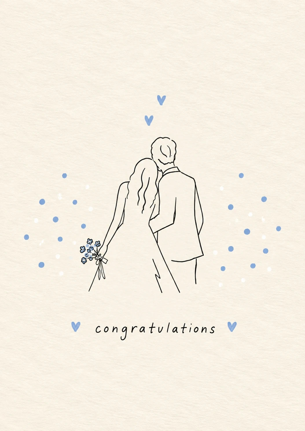 Weddings - Personalised Card — with punch holes