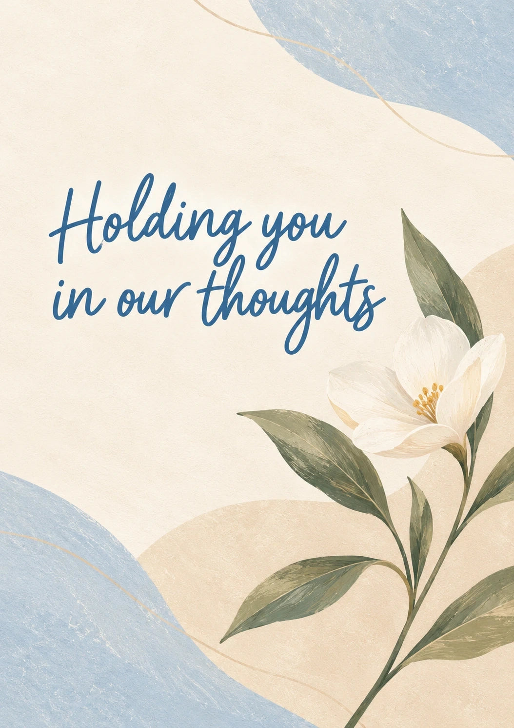 Sympathy - Personalised Card — with punch holes