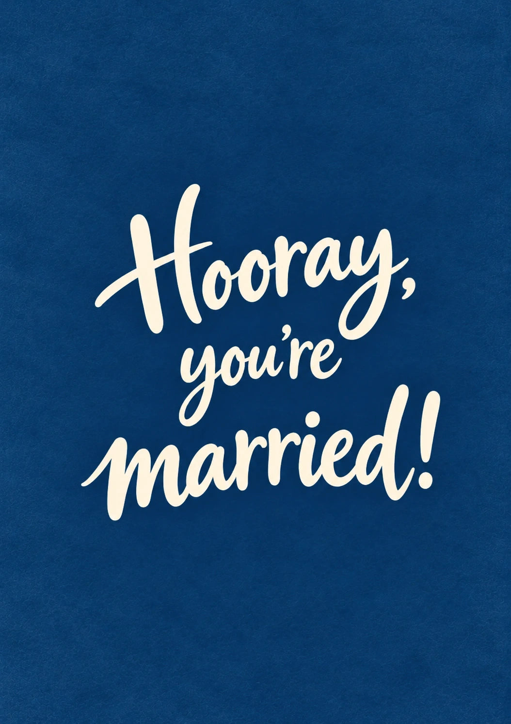 Funny Hooray You're Married Script Wedding Card for Colleague