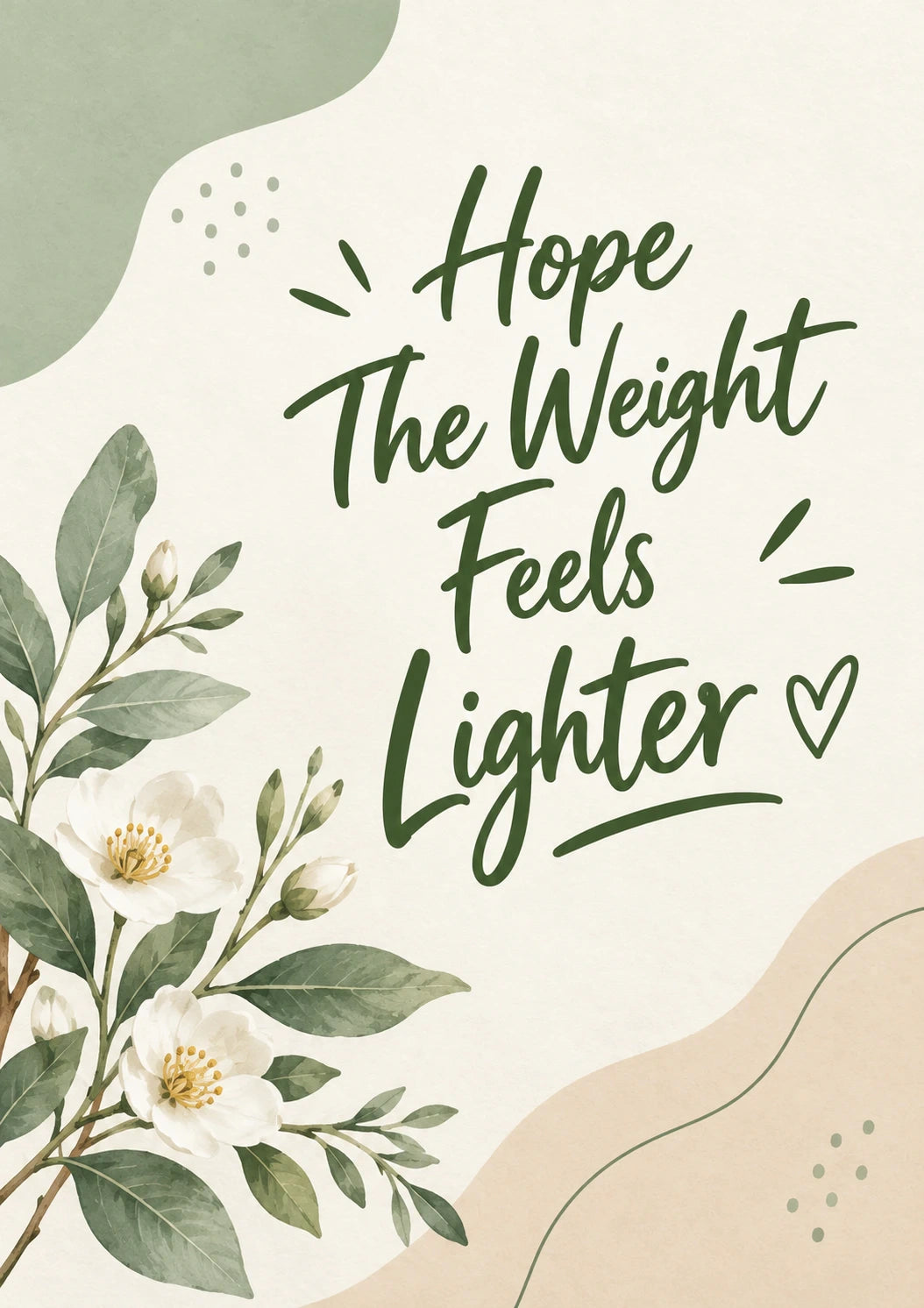 Hope the Weight Feels Lighter Friendship Card for Girlfriend