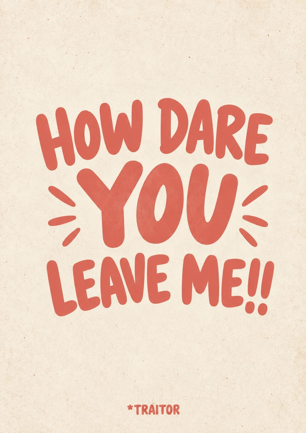 Leaving - Personalised Card — with punch holes