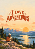 Load image into Gallery viewer, I Love Adventures Mountain Sunset Leaving Card for Daughter
