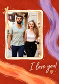 Load image into Gallery viewer, Funny I Love You Brush Strokes Photo Upload 20th Anniversary Card for Friend
