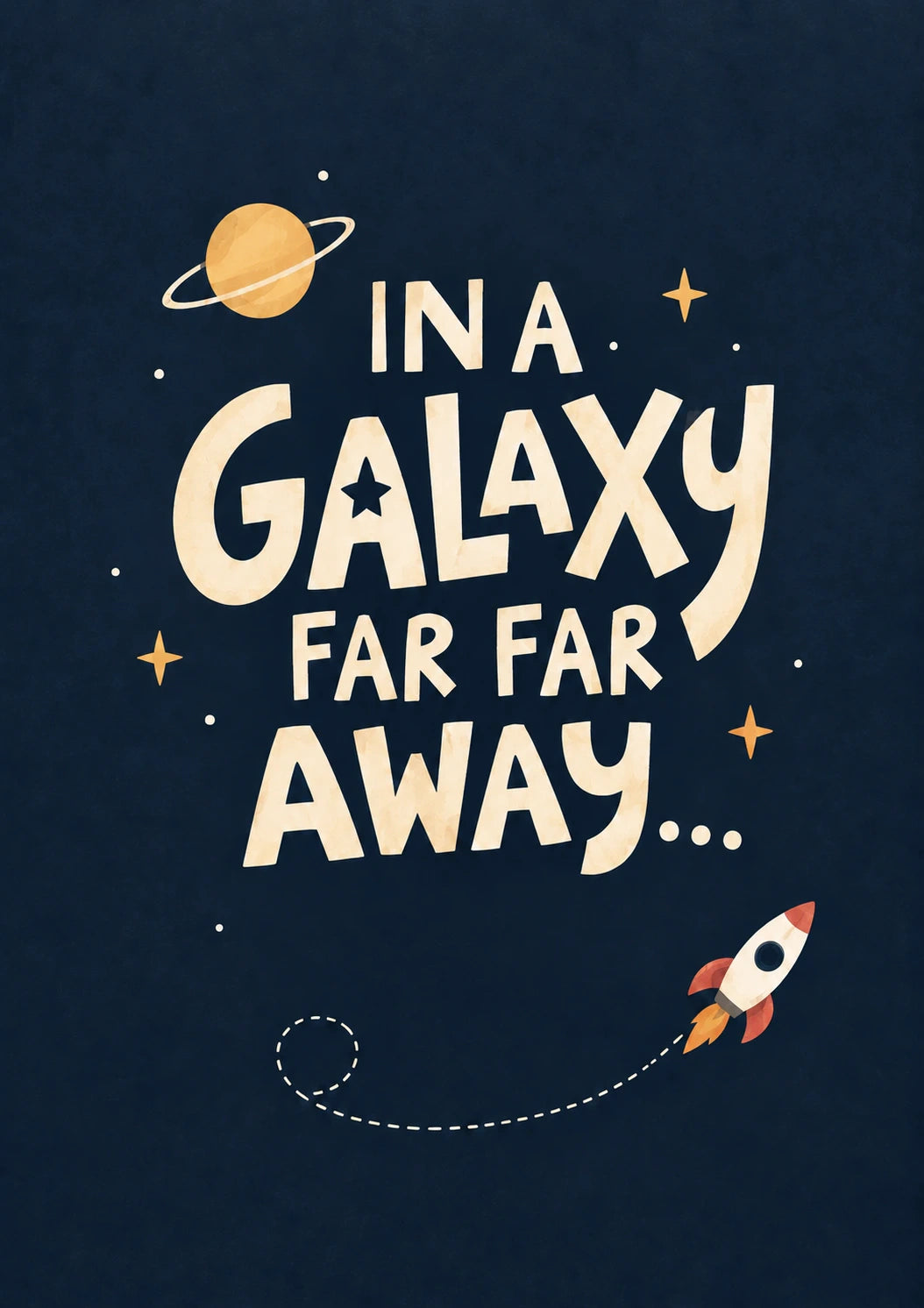 Funny In a Galaxy Far Far Away Leaving Card for Daughter