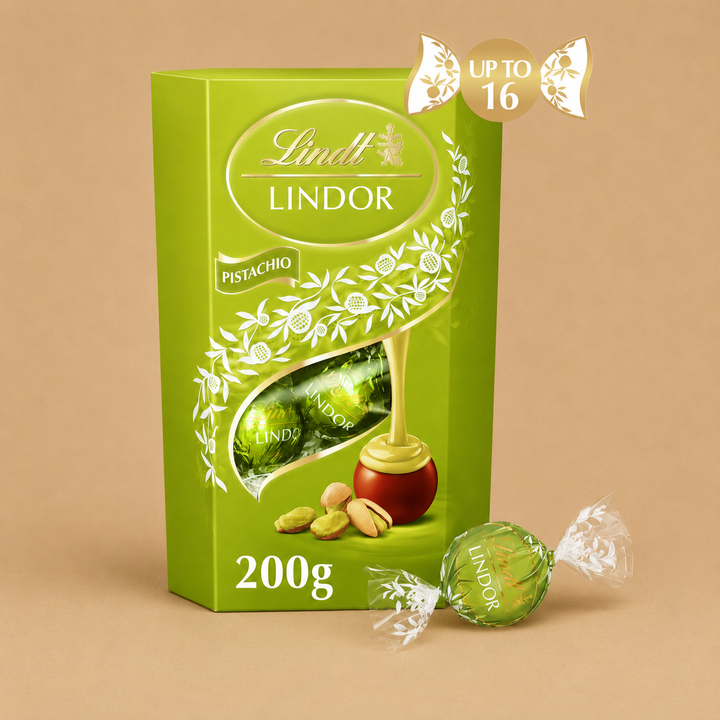 Lindt LINDOR Pistachio Milk Chocolate Truffles 200g