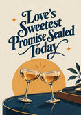 Load image into Gallery viewer, Retro Champagne Toast Colleague Wedding Card
