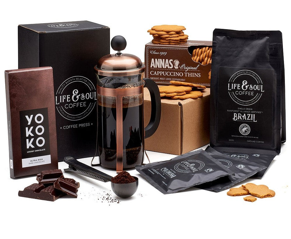 Luxury Cafetiere and Treats Box