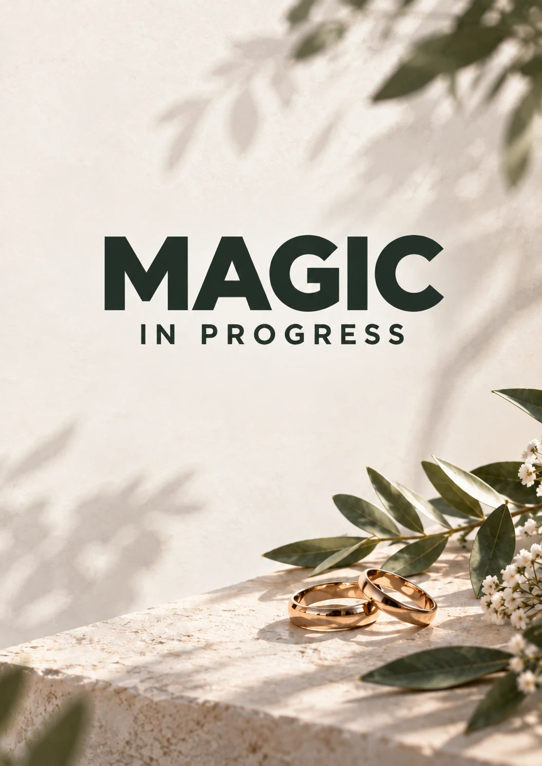 Magic In Progress Gold Rings Wedding Card for Brother